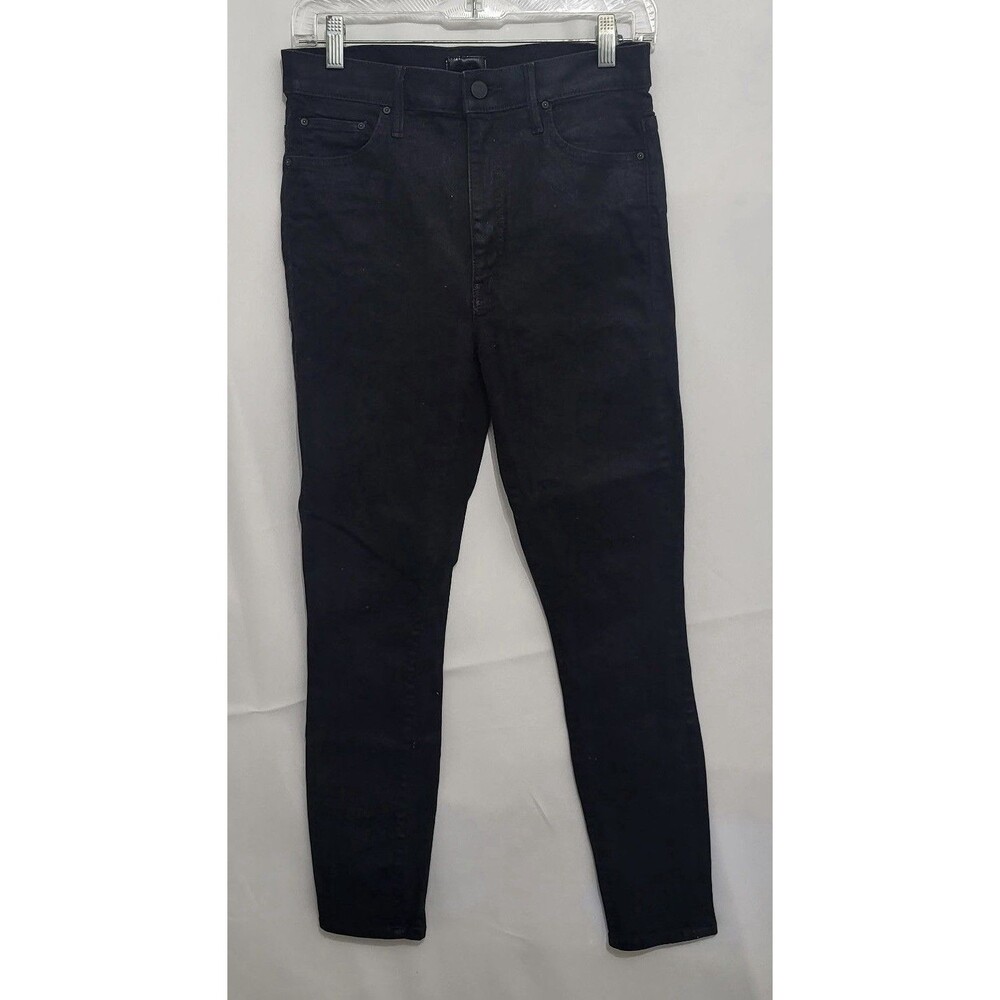 MOTHER Womens Black Skinny Ankle Jeans Size 30 Made USA 5 Pocket Stretch Denim